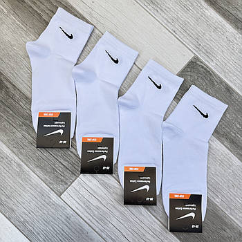 Шкарпетки жіночі демісезонні бавовна середні Nike Performance, Туреччина, розмір 36-40, білі, 05168