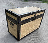 Скриня в стилі лофт з масиву з металевими накладками, фото 5