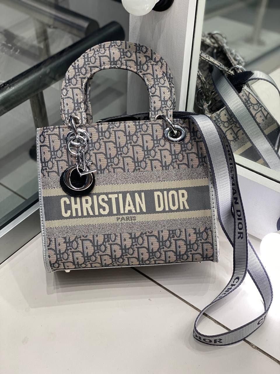 Сумка Жіноча Christian Dior Lady D-Lite , Сумка жіноча Кристиан Диор Леди сіра, фото 1