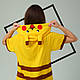Летний кигуруми покемон пикачу жовтий с коротким рукавом на пуговицах и с карманами 4006 - фото 5 - id-p2675693259