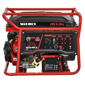 Бензиновий генератор Vitals JBS 6.0ba, бензиновий генератор 6 кВт з мідною обмоткою, електростанція 230 В