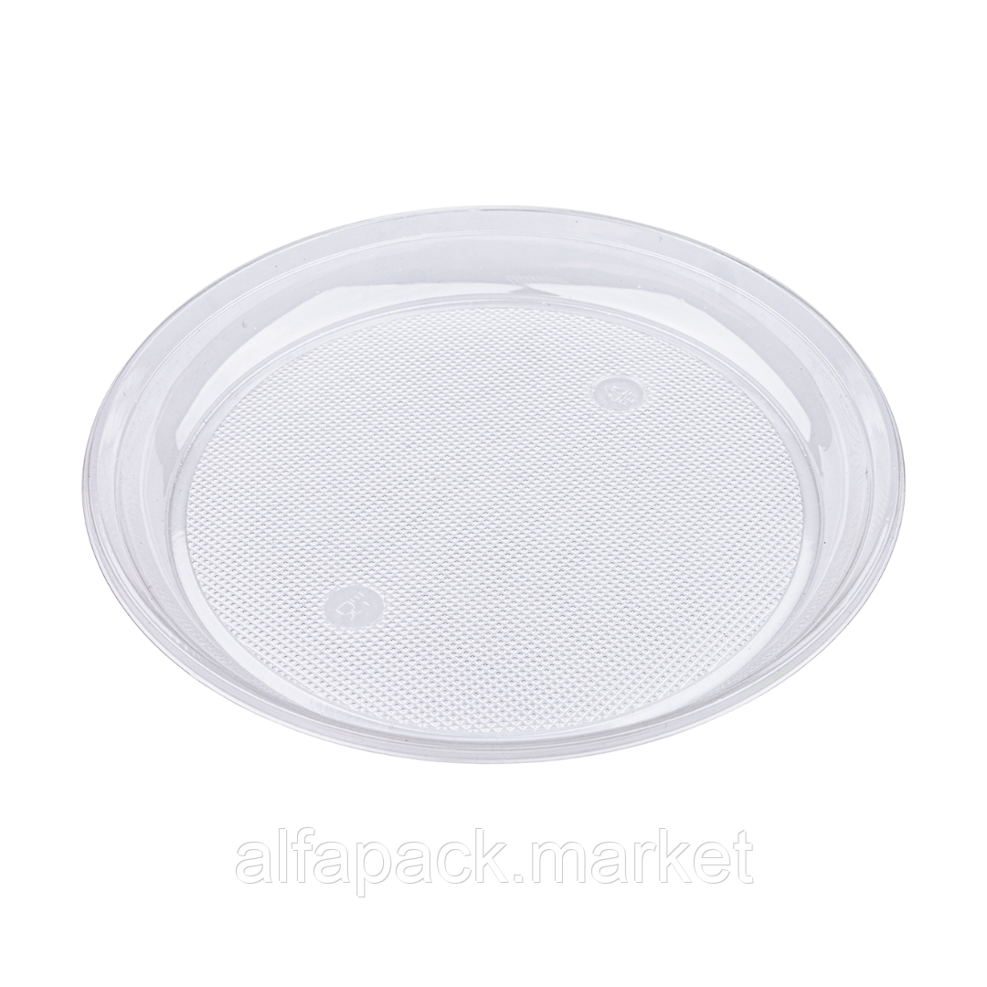 Тарілка пластикова 205 мм глибока прозора (100шт/пак) 062200510