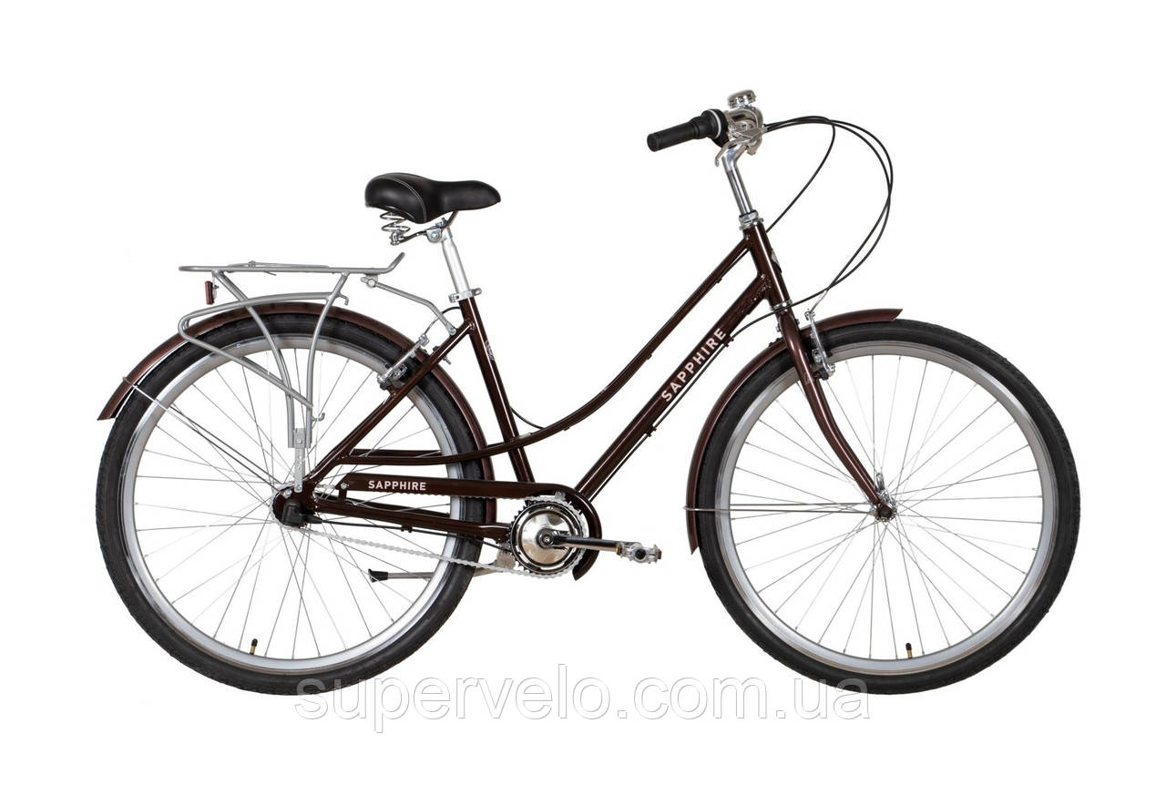 Велосипед 28" Dorozhnik SAPPHIRE жіночий коричневий, фото 1