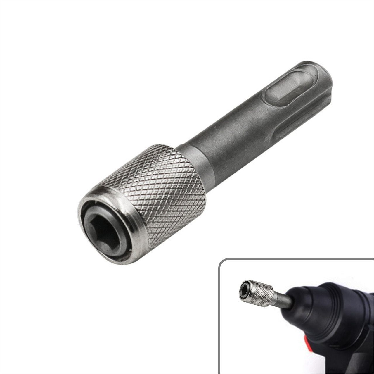 Перехідник для перфоратора 6,35 мм - Адаптер SDS-plus під біти 1/4"