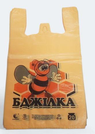 Пакет майка 28*50 Бджілка 100 шт./пач.