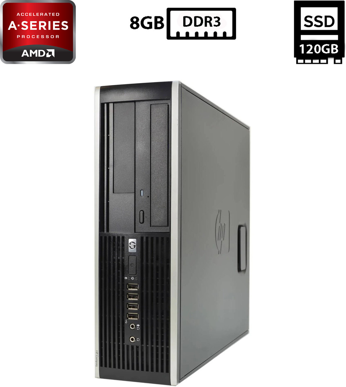 Комп'ютер HP Compaq Pro 6305 SFF/AMD A4-5300B 3.40GHz/8GB DDR3/SSD 120GB/AMD Radeon HD 7480D Б/В