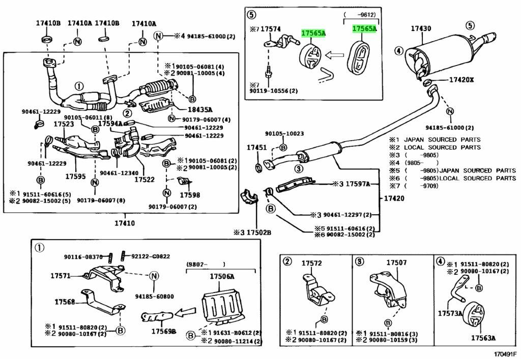 Кріплення глушника BOSAL 255381 Універсальний 2006- OEM 175650A130