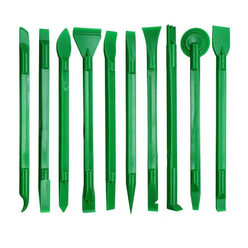 Набір 2х-сторонніх лопаток 10шт для відкриття корпусів розбир електроніки, пластик