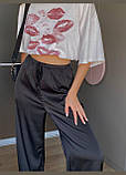 Жіночі літні шовкові базові штани, фото 4