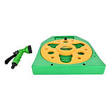 Шланг для поливу на котушці 15м з розпилювачем BSM Зелений з жовтим, фото 4