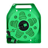 Шланг для поливу на котушці 15м з розпилювачем BSM Зелений з жовтим, фото 6