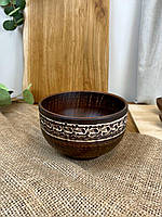 Салатник 0,7 літра керамічний (глиняний) різьблений Ангоб