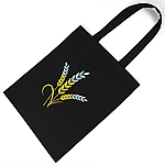 Сумка шопер чорна з вишивкою в українському стилі Орнамент №044