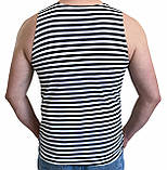 Чоловіча майка тільняшка в'язана морська ВМФ темно-синя полоса Бавовна 100% (ГОСТ 25904-83), фото 3