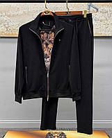 Чоловічий спортивний костюм стильний BILLIONAIRE LUX ЧОРНИЙ TSbil009 новий демісезонний матеріал