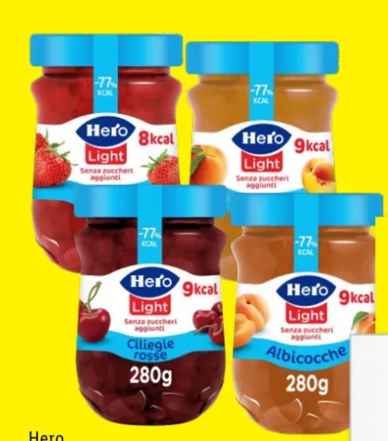 Конфітюр Hero баз цукру в ассортименті (полуниця , персик , вишня , абрикос)