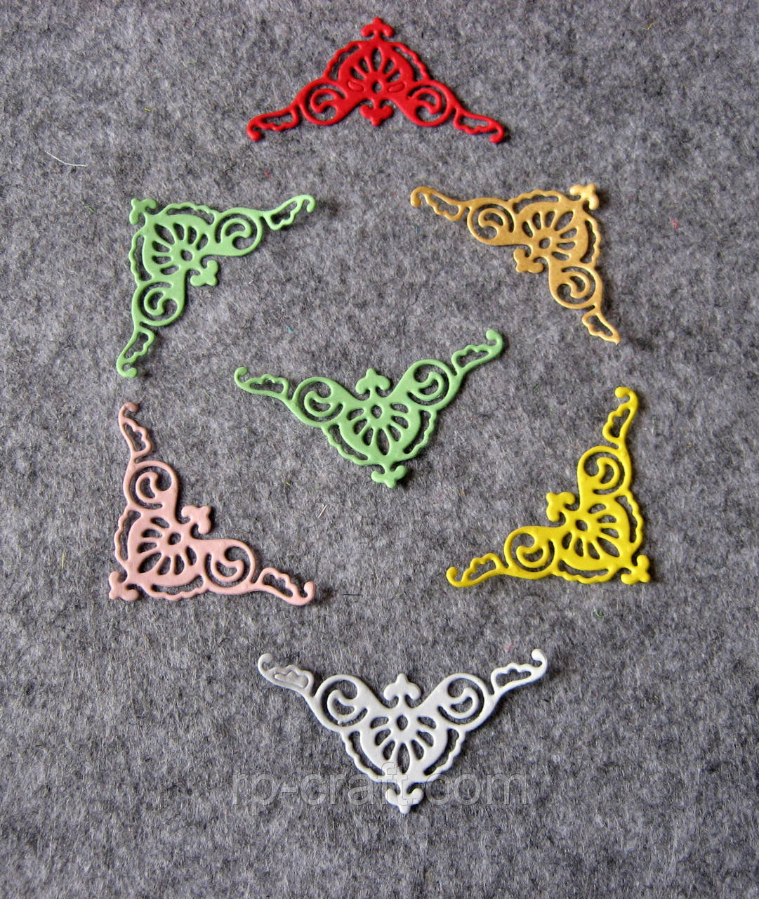 Вирубування з паперу та картону. Куточок 37х37 мм, фото 1