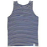 Чоловіча майка тільняшка в'язана блакитна смуга Бавовна 100% (ГОСТ 25904-83) ВДВ, фото 4