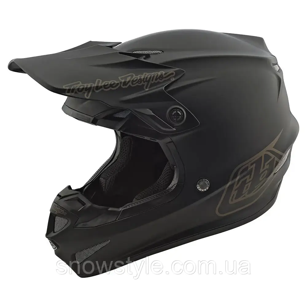 Шолом Дитячий для мотокросу мотошлем Troy Lee Designs Youth SE4 Polyacrylite MIPS Helmet Midnight Black YL (52-53cm), фото 1