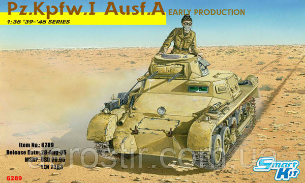 Pz.Kpfw.I Ausf.A Early Production 1/35 Dragon 6289, фото 1