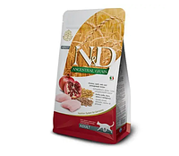 Низькозерновий сухий корм Farmina N&D, для дорослих кішок, курка з гранатом, 300 г