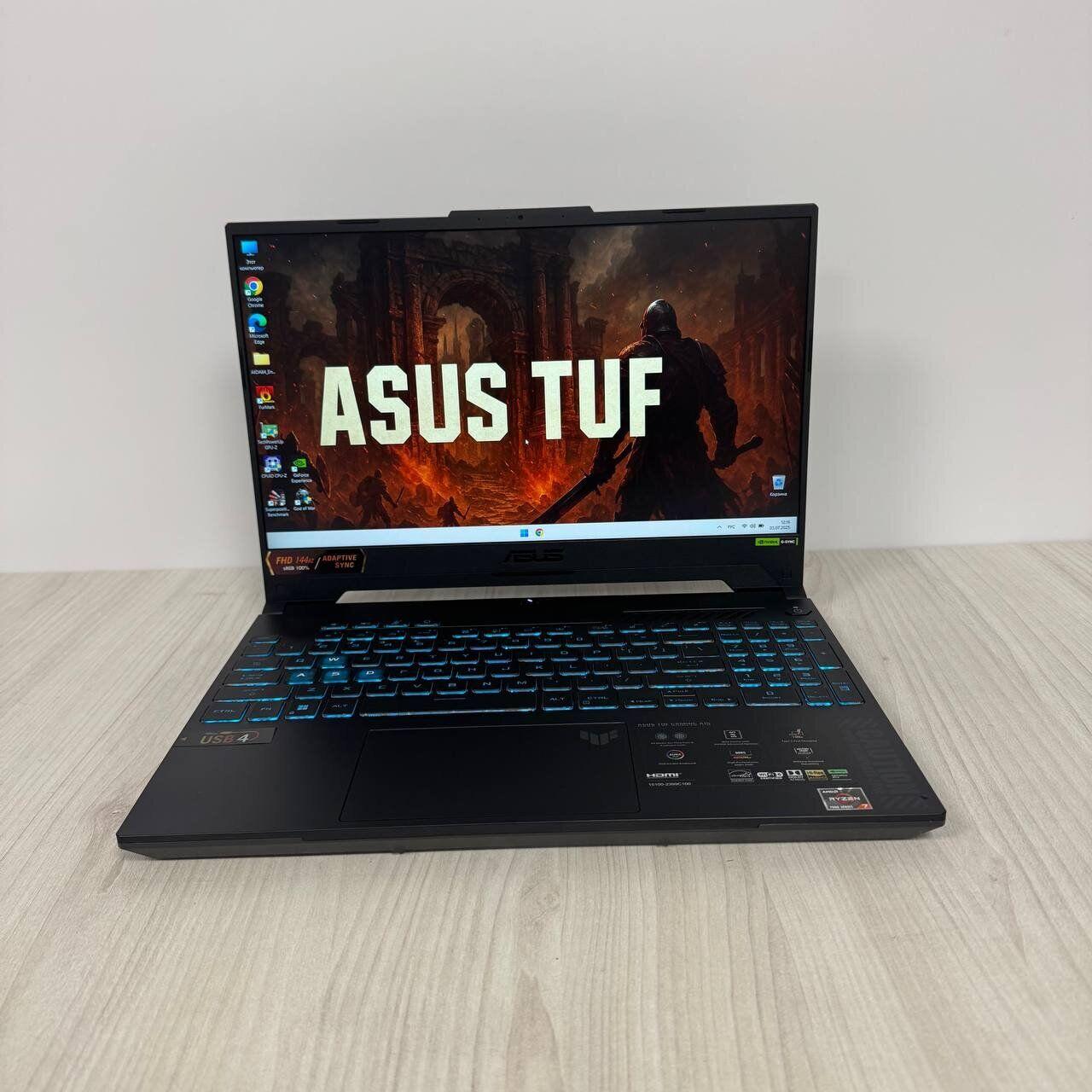 Б/в Ігровий ноутбук Asus TUF Gaming A15 FA507NV 15.6" 1920x1080| Ryzen 7 7735HS| 16GB RAM| 1000GB SSD NVMe| RTX 4060 8GB