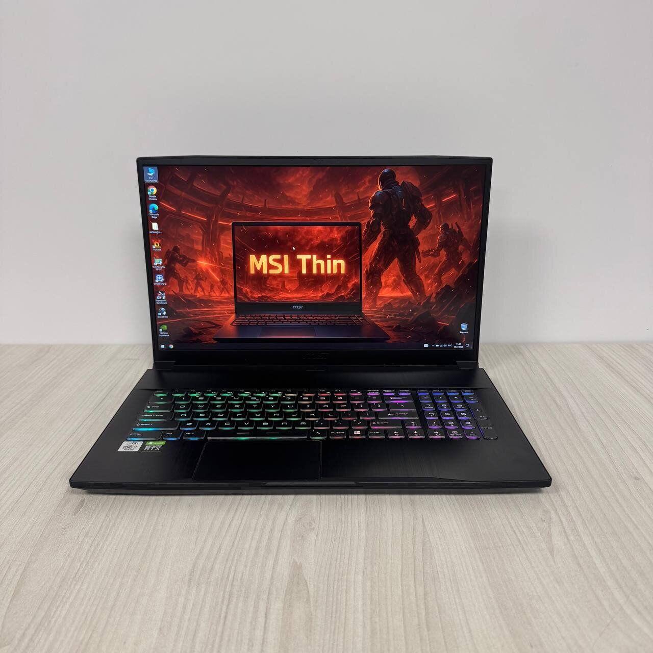 Б/в Ігровий ноутбук Б-клас MSI GF75 Thin 10UEK 15.6" 1920x1080| i7-10750H| 16GB RAM| 512GB SSD NVMe| RTX 3060 6GB