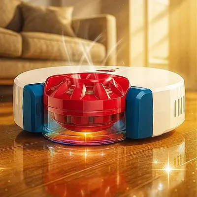 Іграшковий робот пилосос прибиральник будинку для сюжетно-рольових ігор з побутовою технікою дитині Збирає пил ефекти