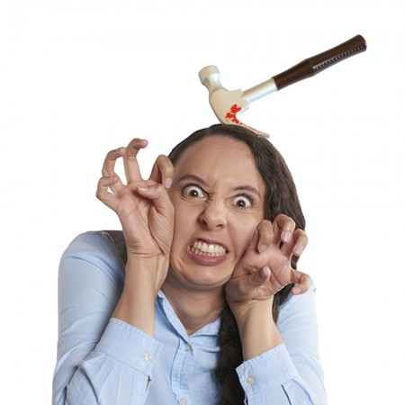 Обруч Молоток в голову. Прикол молоток в голове, фото 1