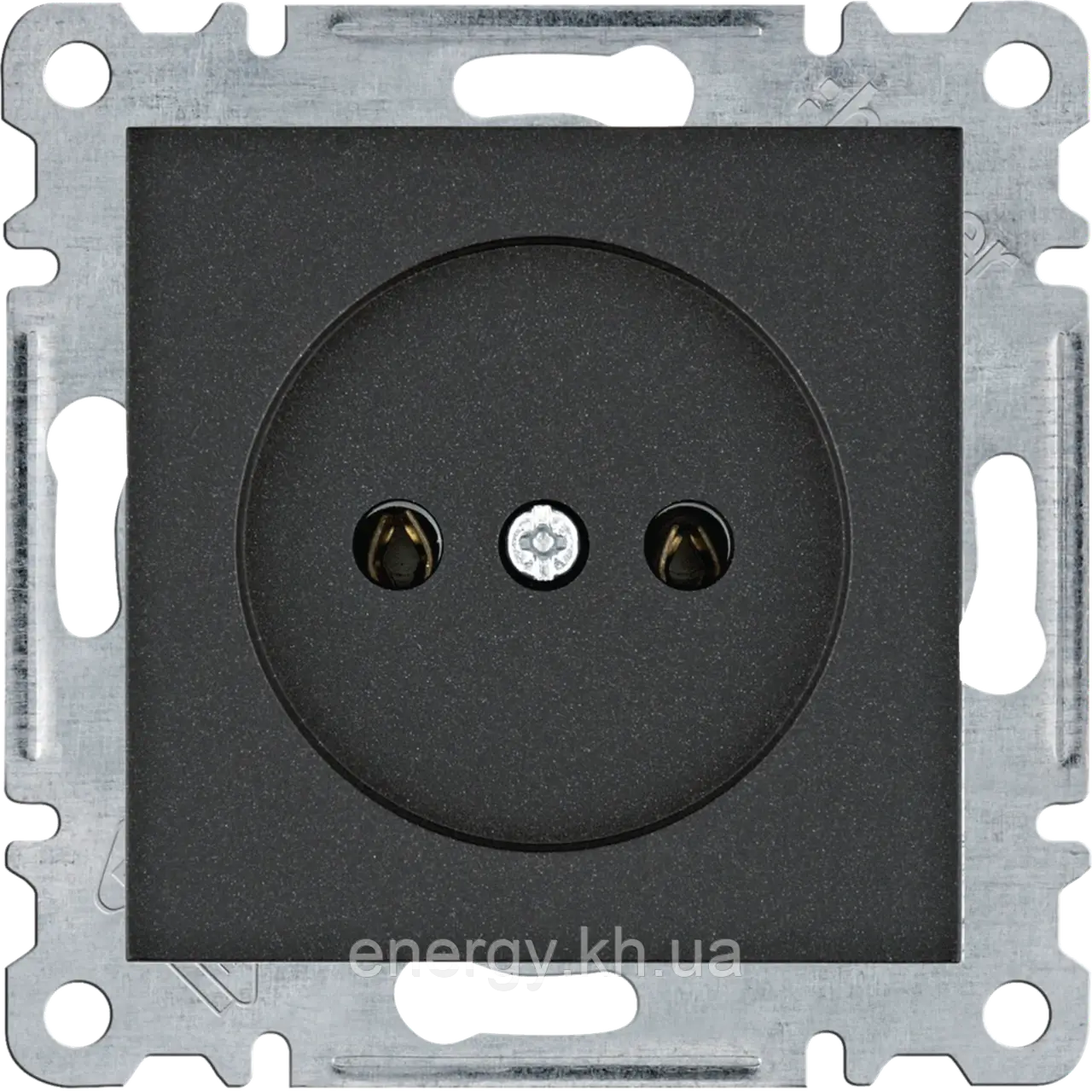 Розетка без заземлення Чорна - Hager Lumina WL1013, фото 1