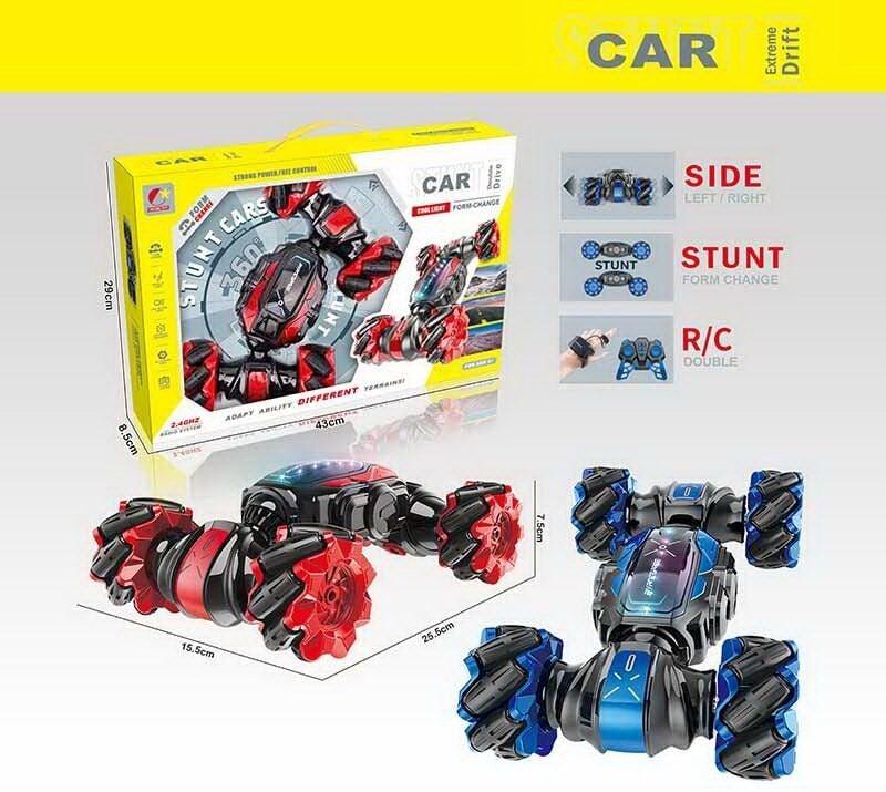 Трюкова машинка на радіокеруванні (2 кольори, світло, акум. 3.7V, музика, звуки, USB, пульт 2.4G, браслет) CX 86, фото 1