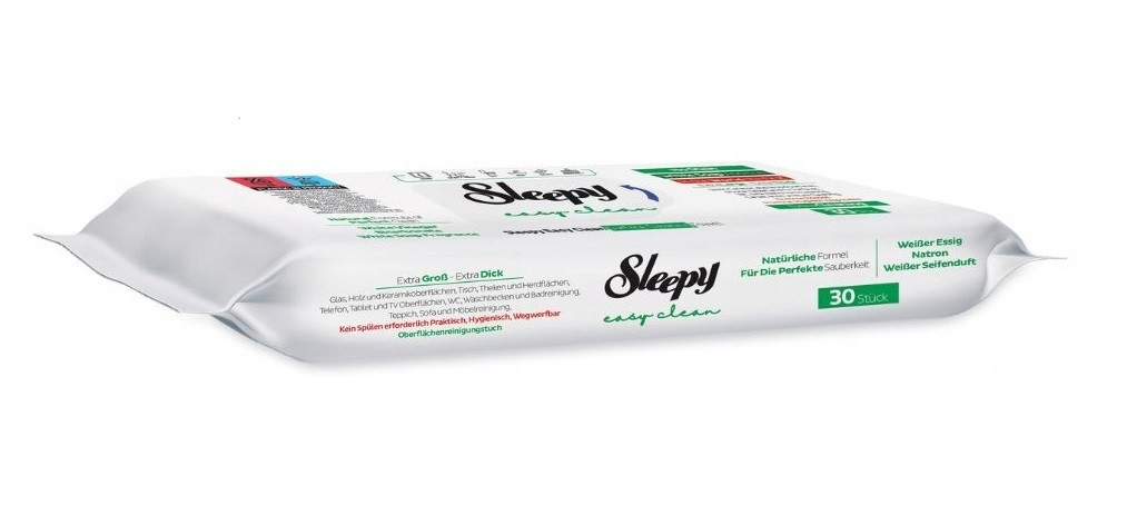 Вологі серветки для прибирання Sleepy Easy Clean Біле мило 30 шт