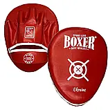 Лапи боксерські ергономічні (гнуті) BOXER NEW 2013-N1, шкірзам, фото 8