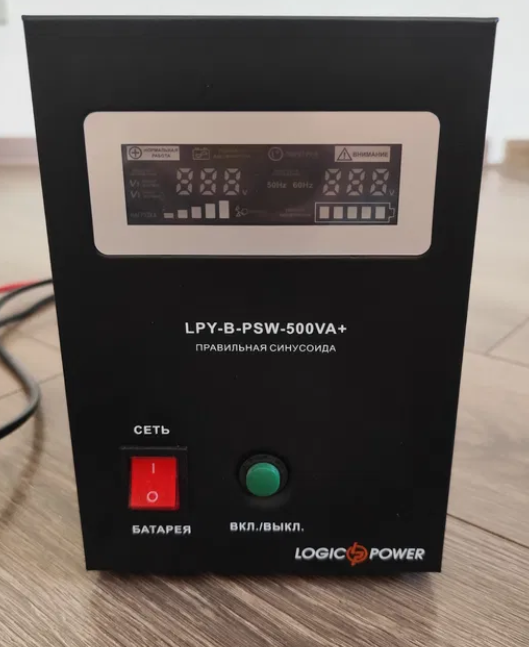 ДБЖ з правильною синусоїдою 12V LPY-B-PSW-500VA+ (350Вт) 5A/10A, фото 1
