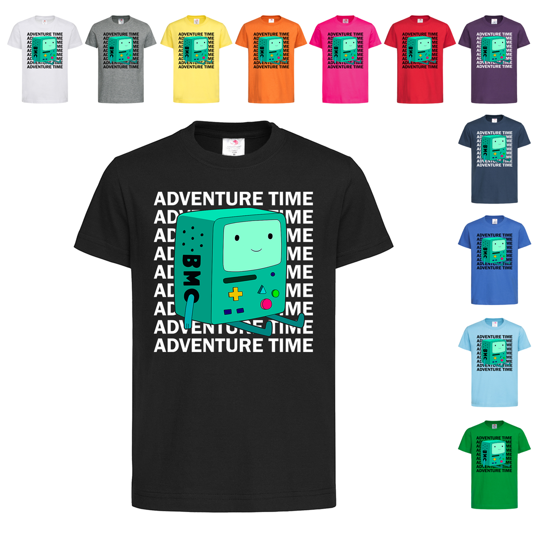 Чорна дитяча футболка З принтом Час пригод 2 (11-23-11), фото 1