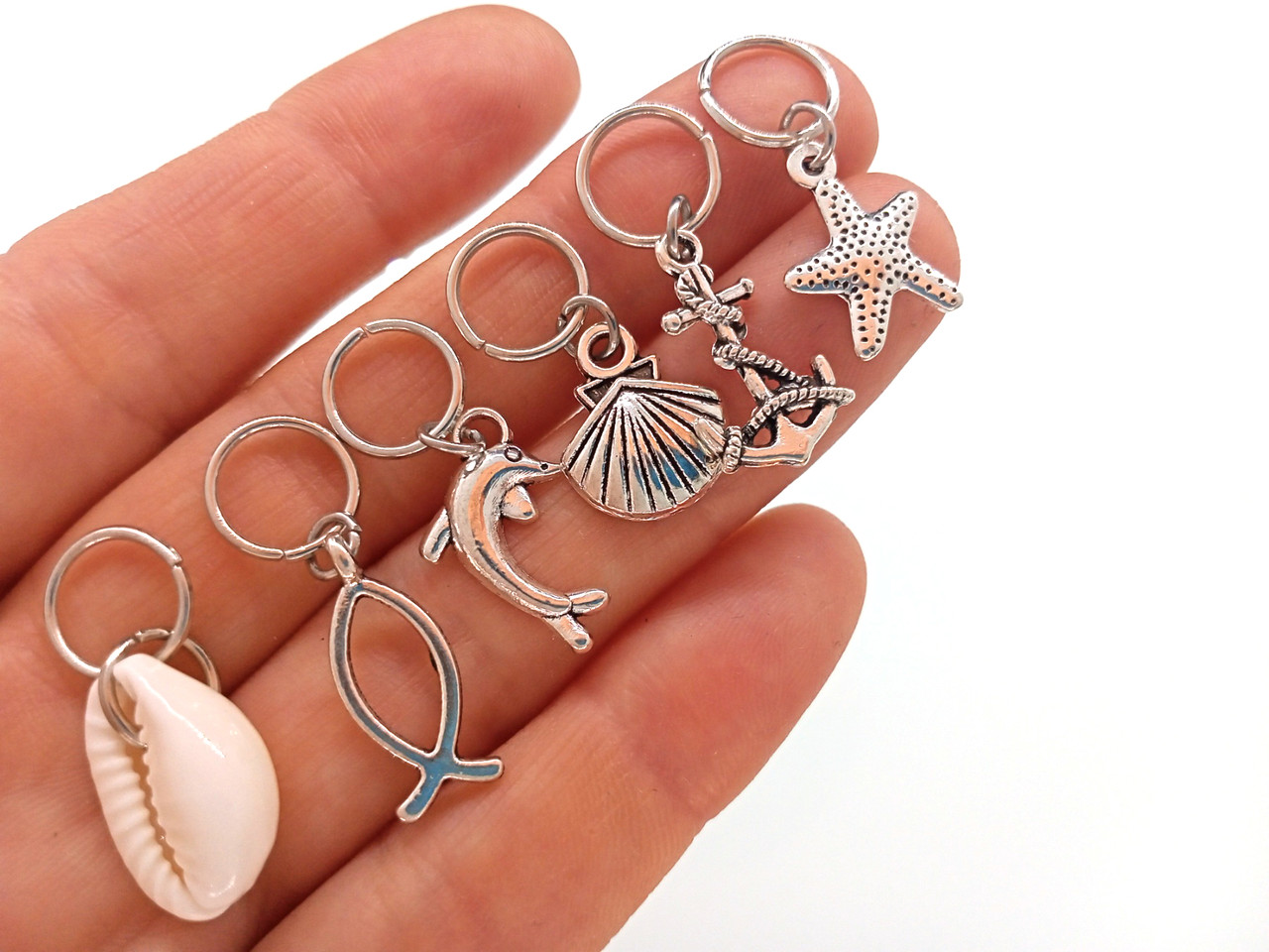 Пірсинг для волосся - Морський МІКС #71, набір (7 шт.), фото 1