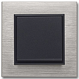 Вимикач 1-клавішний Чорний - Hager Lumina WL0013, фото 2