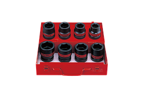 Набір ударних головок 1" (8 одиниць) в металевому кейсі