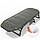 Ліжко‑шезлонг | розкладне | сіре | з матрацом і подушкою | витримує 150 кг | для кемпінгу, саду, пляжу, дому | WCG FBS17, фото 4