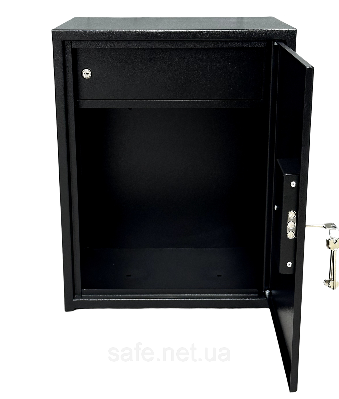 Сейф офісний MZAVOD СБЕ-550 чорний (ВxШxГ:550x440x360), сейф для офісу, сейф для докуменів, грошей і друку