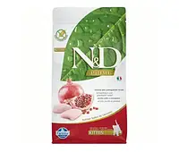 Беззерновий сухий корм Farmina N&D, для кошенят, кішок, що вагітніють, курка з гранатом 1.5 кг