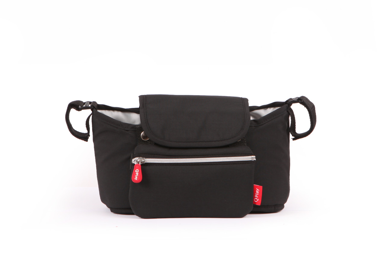 Сумка органайзер Qplay на коляску або велосипед, Black, фото 1