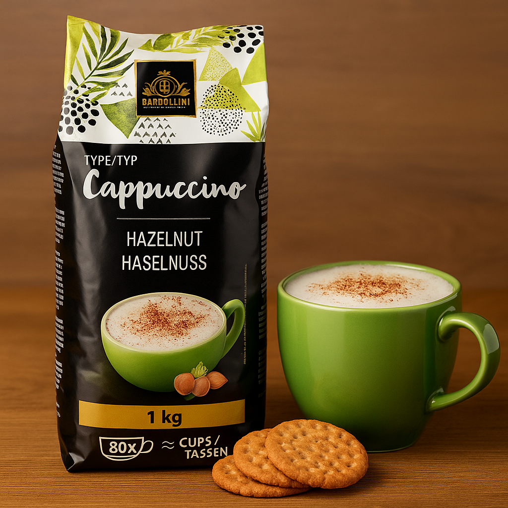 Капучіно зі смаком лісових горіхів Bardollini Cappuchino Hazelnut 1кг. Італія, фото 1