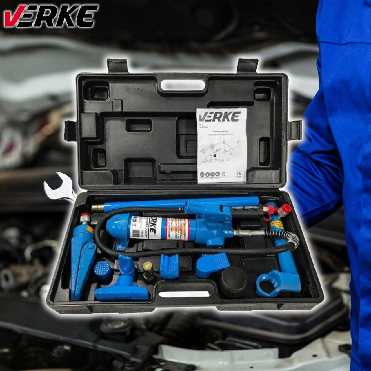 Комплект гідравлічних розпірок Verke V86365 до 4 тонн, 56,5 МПа, хід 120 мм