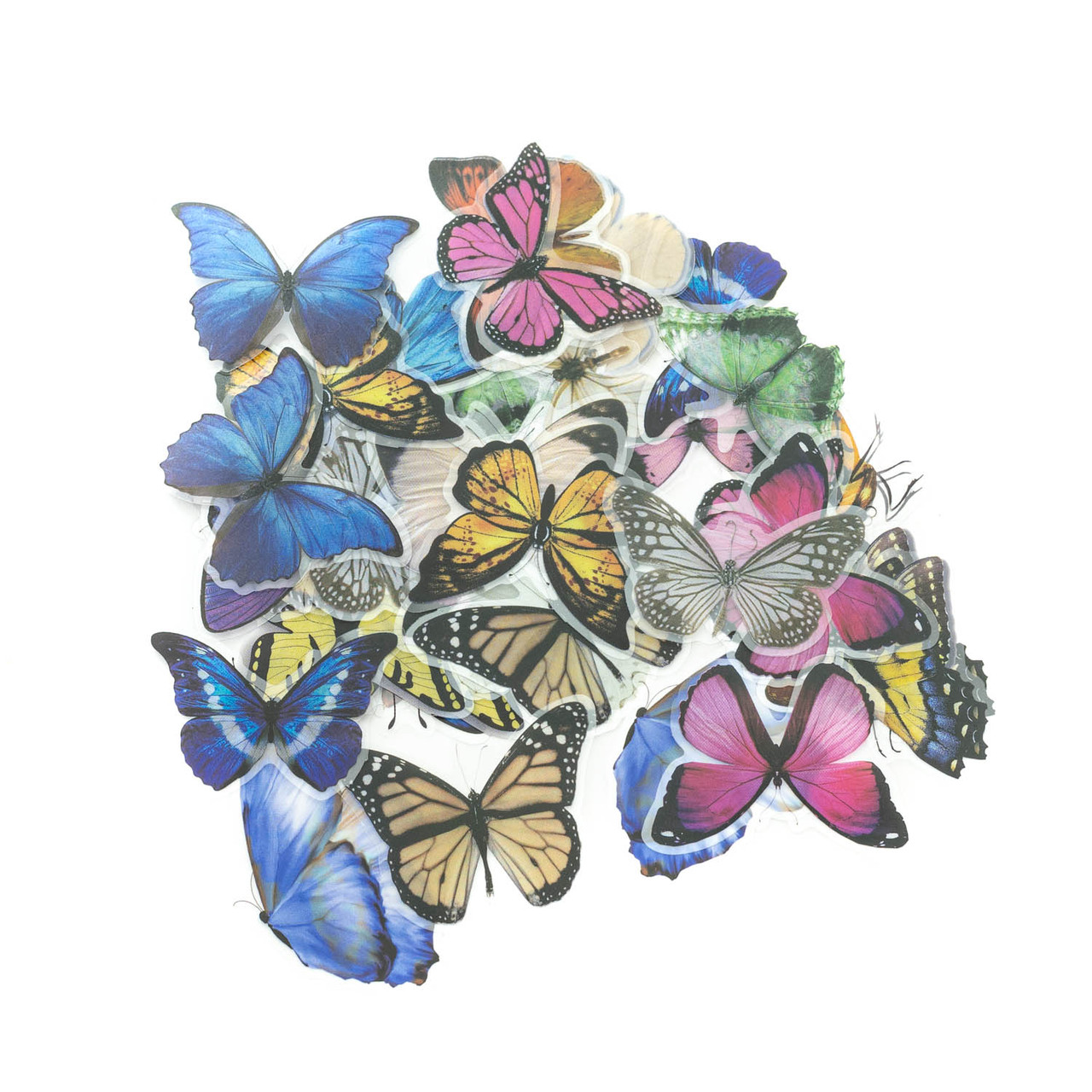 Наклейки Метелики кольорові 60 шт NKL069, фото 1
