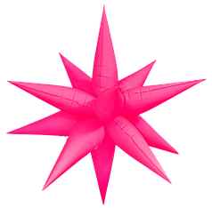 Зірка збірна 27" КИТАЙ-КТ 023 Неон Рожева (УП)