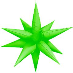 У021 Зірка збірна 27" КИТАЙ-КТ Неон Зелена (УП) ДЕФЕКТ! МАЄ ПОТЕРТОСТІ!