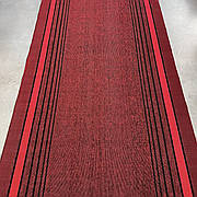 200см Килимова доріжка безворсова Дарничанка на прошитій основі червона