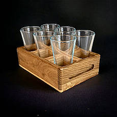 Набір чарок на підставці для шотів "Файне місто" для 6 стопок Ясень 168 х 113 х 54h мм