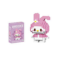 Конструктор OEM Bricks 3D My Melody Anime 7.2 см 145 деталей Рожево-білий (W2601-15)